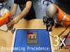 Synchronisation in Extended Robot State Automata: Precedence